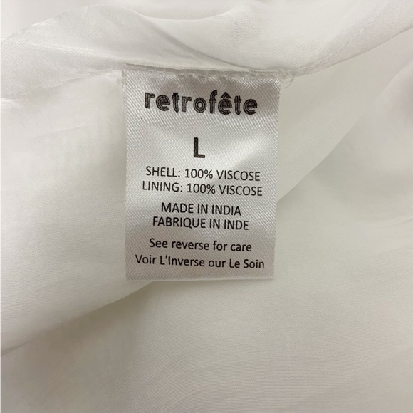 Retrofete Katya Dress in Moonglow White Size L - Picture 10 of 14